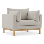 Langham Linen Textured Fabric Upholstered Chair in Beige