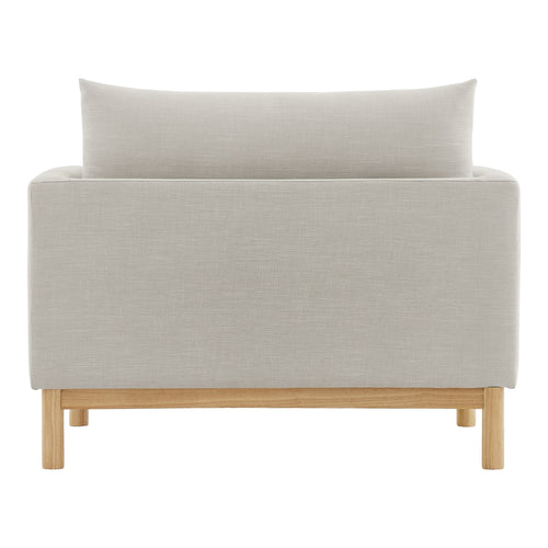 Langham Linen Textured Fabric Upholstered Chair in Beige