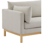 Langham Linen Textured Fabric Upholstered Chair in Beige