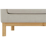 Langham Linen Textured Fabric Upholstered Chair in Beige