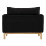 Langham Linen Textured Fabric Upholstered Chair in Black