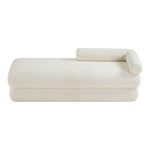 Kennedy Teddy Fabric Upholstered Bench in Cream