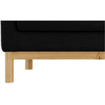 Langham Linen Textured Fabric Upholstered Chair in Black