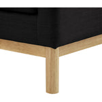 Langham Linen Textured Fabric Upholstered Chair in Black
