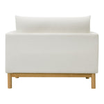 Langham Linen Textured Fabric Upholstered Chair in Cream