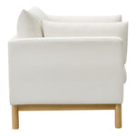 Langham Linen Textured Fabric Upholstered Chair in Cream
