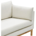 Langham Linen Textured Fabric Upholstered Chair in Cream