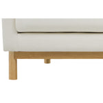 Langham Linen Textured Fabric Upholstered Chair in Cream