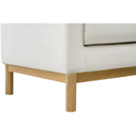 Langham Linen Textured Fabric Upholstered Chair in Cream