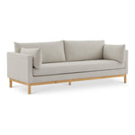 Langham 89.5" Linen Textured Fabric Upholstered Sofa in Beige