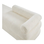 Kennedy Teddy Fabric Upholstered Bench in Cream