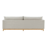 Langham 89.5" Linen Textured Fabric Upholstered Sofa in Beige