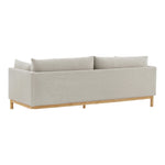 Langham 89.5" Linen Textured Fabric Upholstered Sofa in Beige