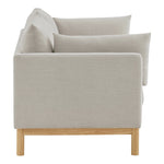 Langham 89.5" Linen Textured Fabric Upholstered Sofa in Beige