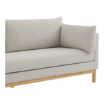 Langham 89.5" Linen Textured Fabric Upholstered Sofa in Beige