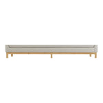 Langham 89.5" Linen Textured Fabric Upholstered Sofa in Beige