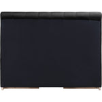 Amara Velvet Upholstered Queen Bed in Black