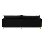 Langham 89.5" Linen Textured Fabric Upholstered Sofa in Black