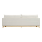 Langham 89.5" Linen Textured Fabric Upholstered Sofa in Cream