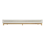 Langham 89.5" Linen Textured Fabric Upholstered Sofa in Cream