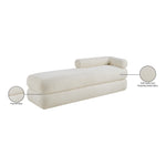 Kennedy Teddy Fabric Upholstered Bench in Cream