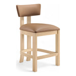 Lavrin Vegan Leather Upholstered Counter Stool in Cognac