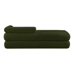 Kennedy Teddy Fabric Upholstered Bench in Green