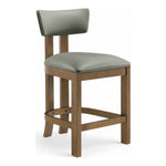 Lavrin Vegan Leather Upholstered Counter Stool in Olive