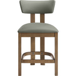 Lavrin Vegan Leather Upholstered Counter Stool in Olive