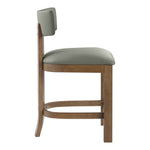 Lavrin Vegan Leather Upholstered Counter Stool in Olive