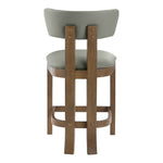 Lavrin Vegan Leather Upholstered Counter Stool in Olive