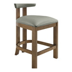 Lavrin Vegan Leather Upholstered Counter Stool in Olive