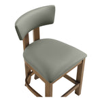 Lavrin Vegan Leather Upholstered Counter Stool in Olive