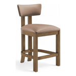 Lavrin Vegan Leather Upholstered Counter Stool in Tan