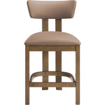 Lavrin Vegan Leather Upholstered Counter Stool in Tan