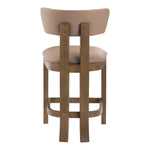 Lavrin Vegan Leather Upholstered Counter Stool in Tan
