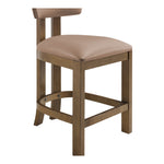 Lavrin Vegan Leather Upholstered Counter Stool in Tan