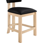 Lavrin Vegan Leather Upholstered Counter Stool in Black