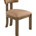 Lavrin Vegan Leather Upholstered Dining Side Chair in Cognac