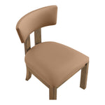 Lavrin Vegan Leather Upholstered Dining Side Chair in Cognac