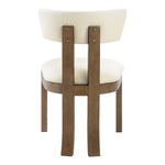 Lavrin Vegan Leather Upholstered Dining Side Chair in Cream