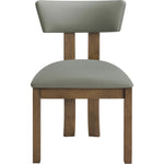 Lavrin Vegan Leather Upholstered Dining Side Chair in Olive