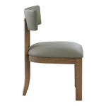 Lavrin Vegan Leather Upholstered Dining Side Chair in Olive