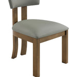 Lavrin Vegan Leather Upholstered Dining Side Chair in Olive