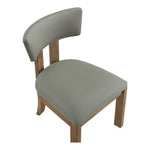 Lavrin Vegan Leather Upholstered Dining Side Chair in Olive