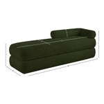 Kennedy Teddy Fabric Upholstered Bench in Green