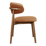 Leesa Vegan Leather Upholstered Dining Chair in Tan