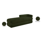 Kennedy Teddy Fabric Upholstered Bench in Green