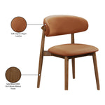 Leesa Vegan Leather Upholstered Dining Chair in Tan