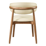 Leesa Vegan Leather Upholstered Dining Chair in Cream